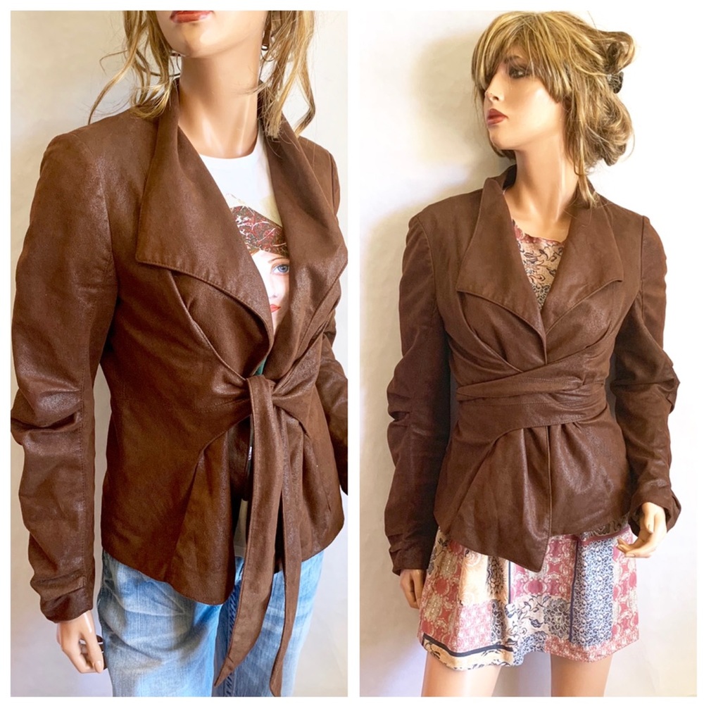 ZARA Faux Suede Brown Stylish Jacket